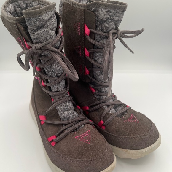North Face Thermo Winter Boots - EUC - Grey & Pink - Picture 2 of 9